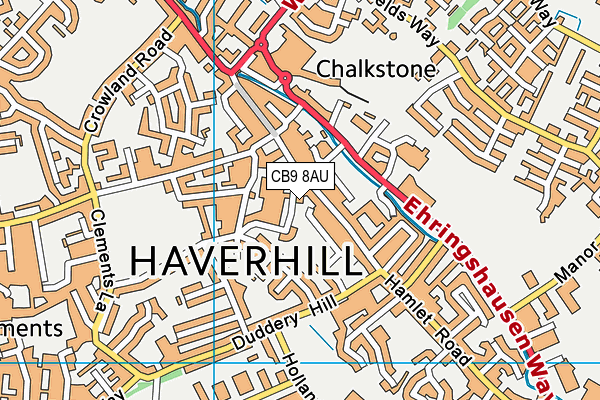 CB9 8AU map - OS VectorMap District (Ordnance Survey) CB9 8AU map - OS VectorMap District (Ordnance Survey)