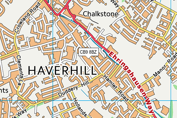 CB9 8BZ map - OS VectorMap District (Ordnance Survey) CB9 8BZ map - OS VectorMap District (Ordnance Survey)