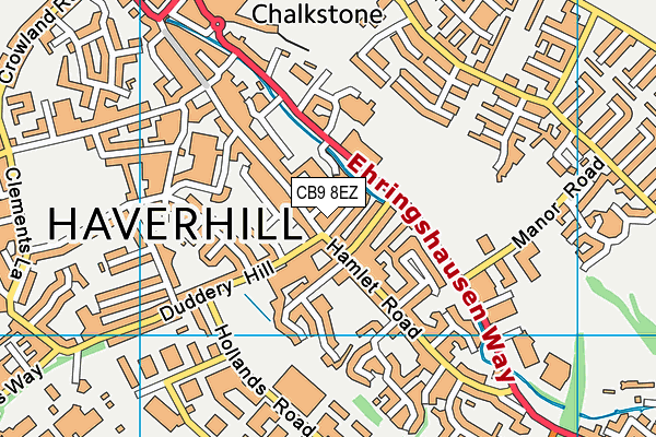 CB9 8EZ map - OS VectorMap District (Ordnance Survey) CB9 8EZ map - OS VectorMap District (Ordnance Survey)