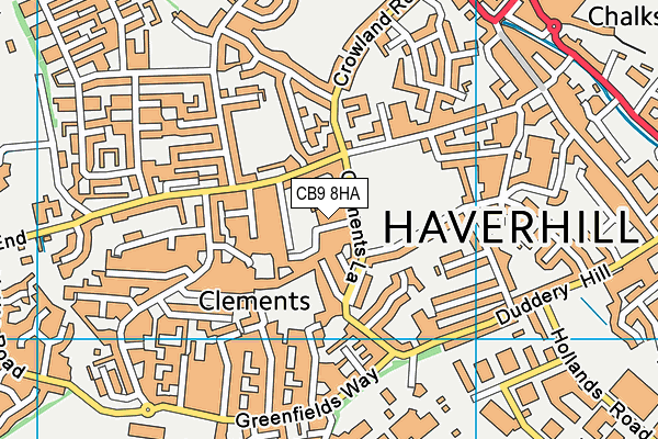 CB9 8HA map - OS VectorMap District (Ordnance Survey) CB9 8HA map - OS VectorMap District (Ordnance Survey)