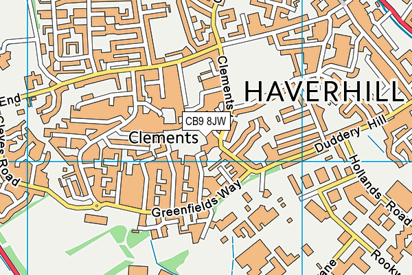 CB9 8JW map - OS VectorMap District (Ordnance Survey) CB9 8JW map - OS VectorMap District (Ordnance Survey)