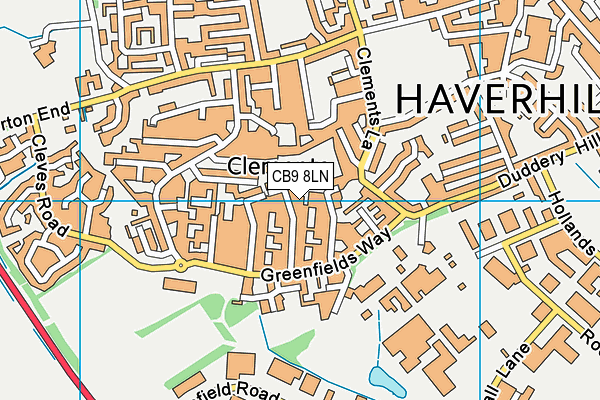 CB9 8LN map - OS VectorMap District (Ordnance Survey) CB9 8LN map - OS VectorMap District (Ordnance Survey)