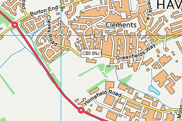 CB9 8NJ map - OS VectorMap District (Ordnance Survey) CB9 8NJ map - OS VectorMap District (Ordnance Survey)