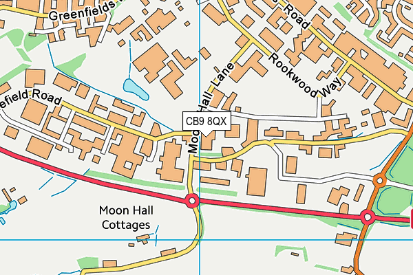 CB9 8QX map - OS VectorMap District (Ordnance Survey)