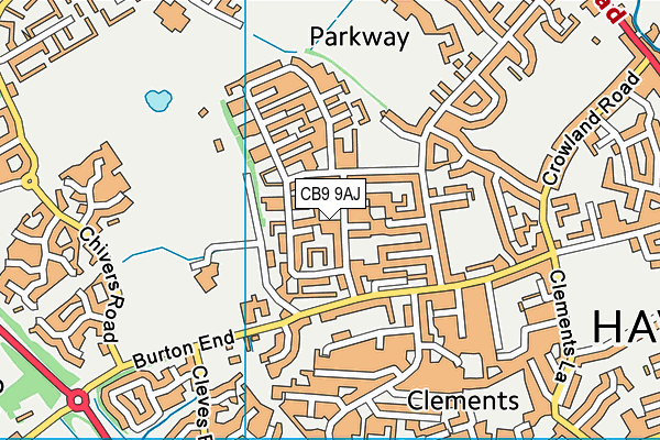 CB9 9AJ map - OS VectorMap District (Ordnance Survey) CB9 9AJ map - OS VectorMap District (Ordnance Survey)