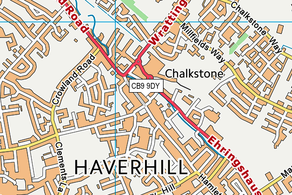 CB9 9DY map - OS VectorMap District (Ordnance Survey) CB9 9DY map - OS VectorMap District (Ordnance Survey)