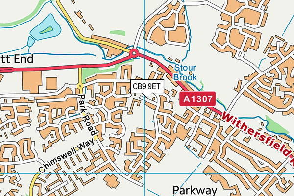 CB9 9ET map - OS VectorMap District (Ordnance Survey)