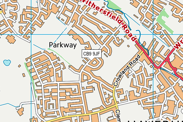 CB9 9JF map - OS VectorMap District (Ordnance Survey) CB9 9JF map - OS VectorMap District (Ordnance Survey)