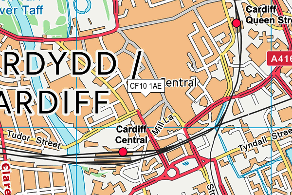 CF10 1AE map - OS VectorMap District (Ordnance Survey) CF10 1AE map - OS VectorMap District (Ordnance Survey)