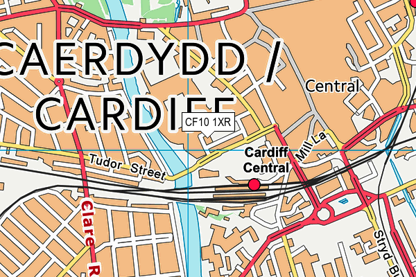 CF10 1XR map - OS VectorMap District (Ordnance Survey)