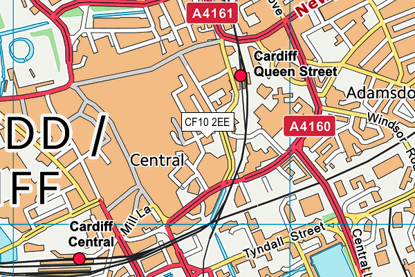 CF10 2EE map - OS VectorMap District (Ordnance Survey) CF10 2EE map - OS VectorMap District (Ordnance Survey)