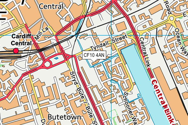 CF10 4AN map - OS VectorMap District (Ordnance Survey) CF10 4AN map - OS VectorMap District (Ordnance Survey)
