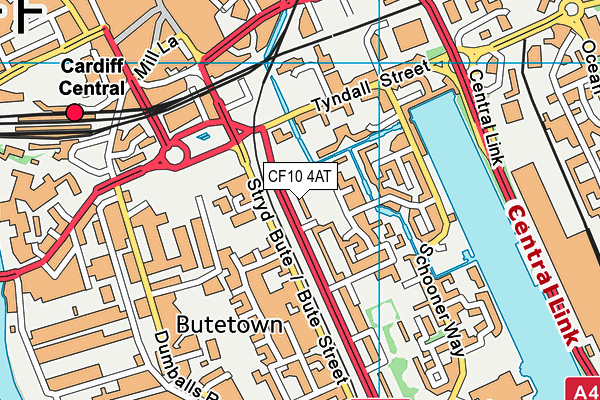 CF10 4AT map - OS VectorMap District (Ordnance Survey) CF10 4AT map - OS VectorMap District (Ordnance Survey)