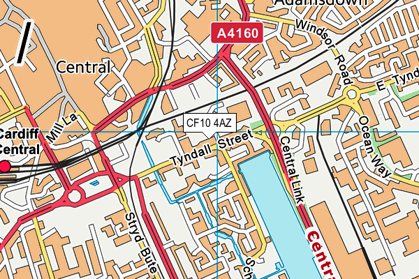 CF10 4AZ map - OS VectorMap District (Ordnance Survey) CF10 4AZ map - OS VectorMap District (Ordnance Survey)