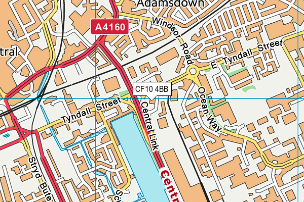 CF10 4BB map - OS VectorMap District (Ordnance Survey) CF10 4BB map - OS VectorMap District (Ordnance Survey)