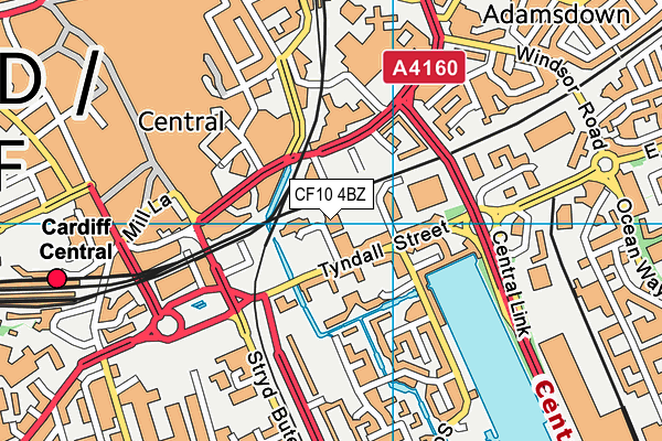 CF10 4BZ map - OS VectorMap District (Ordnance Survey) CF10 4BZ map - OS VectorMap District (Ordnance Survey)