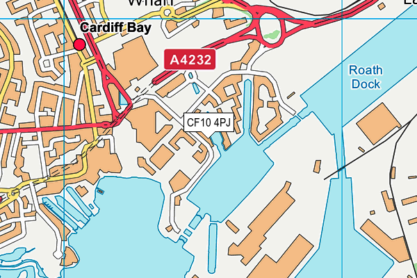CF10 4PJ map - OS VectorMap District (Ordnance Survey) CF10 4PJ map - OS VectorMap District (Ordnance Survey)