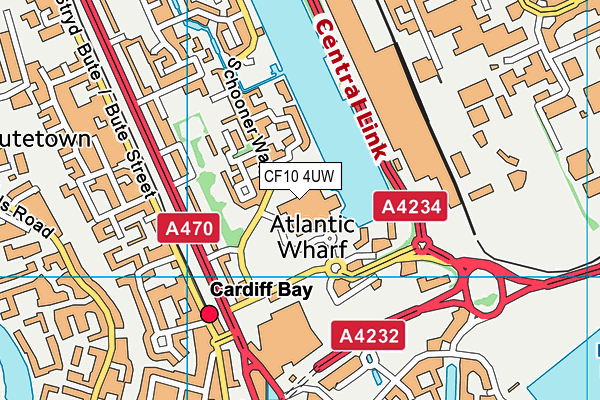 CF10 4UW map - OS VectorMap District (Ordnance Survey) CF10 4UW map - OS VectorMap District (Ordnance Survey)