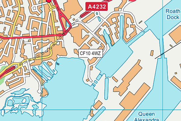 CF10 4WZ map - OS VectorMap District (Ordnance Survey) CF10 4WZ map - OS VectorMap District (Ordnance Survey)