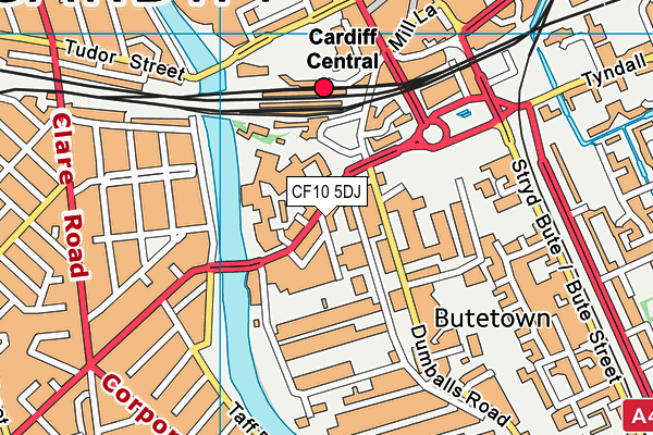 CF10 5DJ map - OS VectorMap District (Ordnance Survey) CF10 5DJ map - OS VectorMap District (Ordnance Survey)