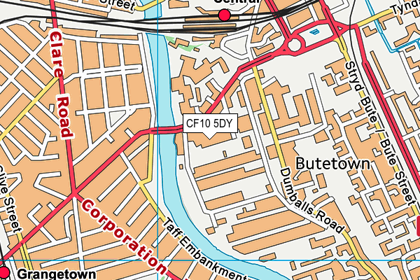 CF10 5DY map - OS VectorMap District (Ordnance Survey) CF10 5DY map - OS VectorMap District (Ordnance Survey)