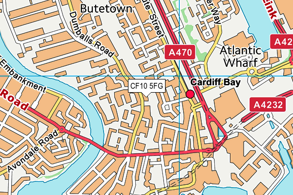 CF10 5FG map - OS VectorMap District (Ordnance Survey) CF10 5FG map - OS VectorMap District (Ordnance Survey)
