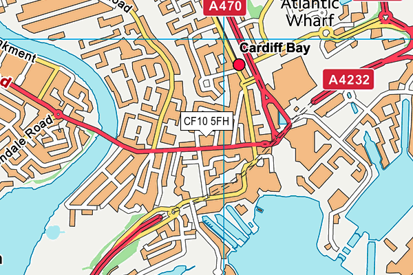 CF10 5FH map - OS VectorMap District (Ordnance Survey) CF10 5FH map - OS VectorMap District (Ordnance Survey)