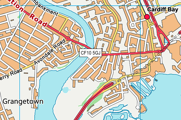 CF10 5GJ map - OS VectorMap District (Ordnance Survey) CF10 5GJ map - OS VectorMap District (Ordnance Survey)