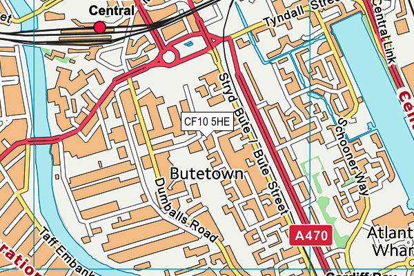 CF10 5HE map - OS VectorMap District (Ordnance Survey) CF10 5HE map - OS VectorMap District (Ordnance Survey)