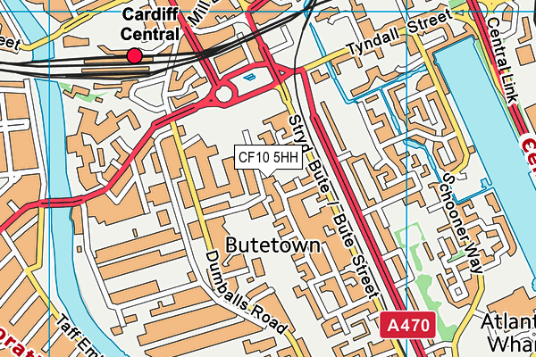 CF10 5HH map - OS VectorMap District (Ordnance Survey) CF10 5HH map - OS VectorMap District (Ordnance Survey)