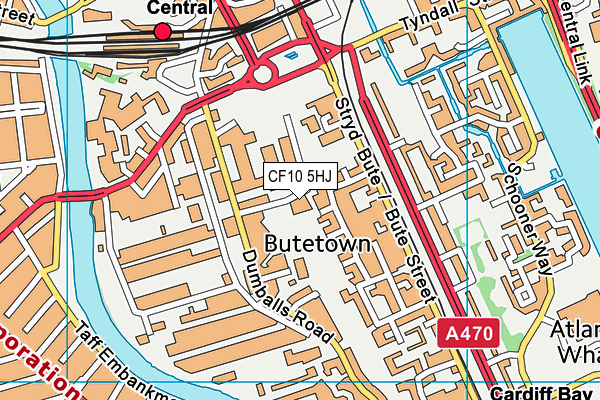CF10 5HJ map - OS VectorMap District (Ordnance Survey) CF10 5HJ map - OS VectorMap District (Ordnance Survey)