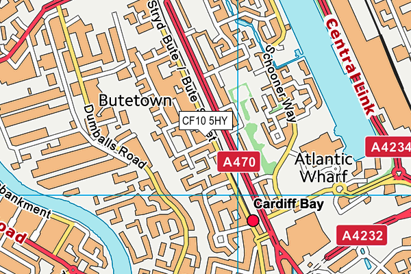 CF10 5HY map - OS VectorMap District (Ordnance Survey) CF10 5HY map - OS VectorMap District (Ordnance Survey)
