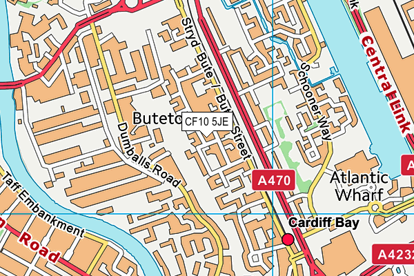 CF10 5JE map - OS VectorMap District (Ordnance Survey) CF10 5JE map - OS VectorMap District (Ordnance Survey)