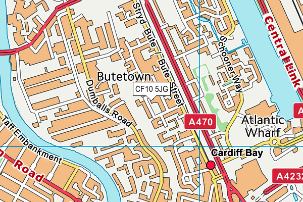 CF10 5JG map - OS VectorMap District (Ordnance Survey) CF10 5JG map - OS VectorMap District (Ordnance Survey)
