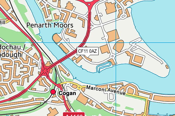 CF11 0AZ map - OS VectorMap District (Ordnance Survey) CF11 0AZ map - OS VectorMap District (Ordnance Survey)