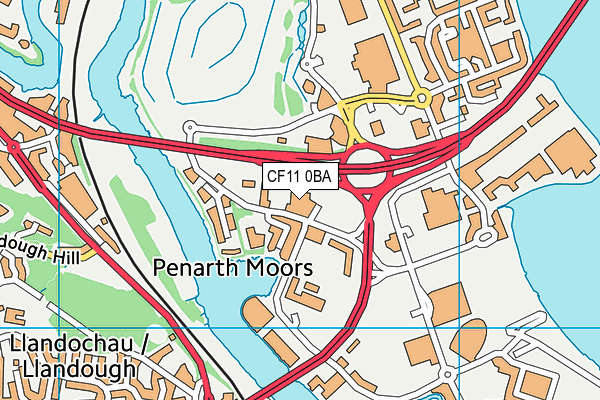 CF11 0BA map - OS VectorMap District (Ordnance Survey) CF11 0BA map - OS VectorMap District (Ordnance Survey)