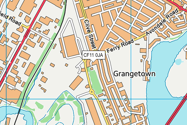 CF11 0JA map - OS VectorMap District (Ordnance Survey) CF11 0JA map - OS VectorMap District (Ordnance Survey)