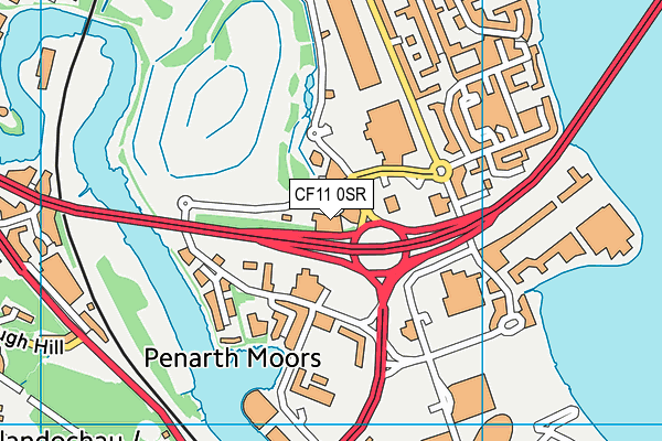 CF11 0SR map - OS VectorMap District (Ordnance Survey) CF11 0SR map - OS VectorMap District (Ordnance Survey)