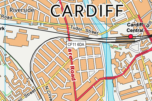 CF11 6DA map - OS VectorMap District (Ordnance Survey) CF11 6DA map - OS VectorMap District (Ordnance Survey)