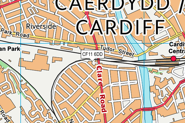 CF11 6DD map - OS VectorMap District (Ordnance Survey) CF11 6DD map - OS VectorMap District (Ordnance Survey)