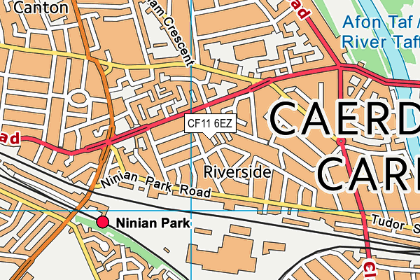 CF11 6EZ map - OS VectorMap District (Ordnance Survey)