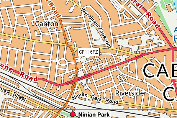 CF11 6FZ map - OS VectorMap District (Ordnance Survey) CF11 6FZ map - OS VectorMap District (Ordnance Survey)