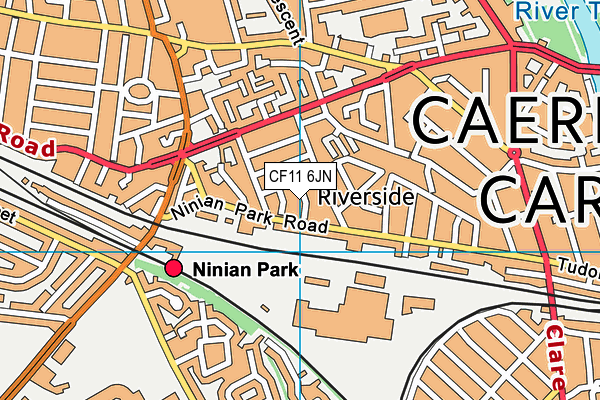 CF11 6JN map - OS VectorMap District (Ordnance Survey) CF11 6JN map - OS VectorMap District (Ordnance Survey)