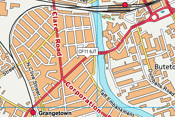 CF11 6JT map - OS VectorMap District (Ordnance Survey) CF11 6JT map - OS VectorMap District (Ordnance Survey)