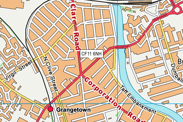 CF11 6NH map - OS VectorMap District (Ordnance Survey) CF11 6NH map - OS VectorMap District (Ordnance Survey)