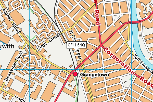 CF11 6NQ map - OS VectorMap District (Ordnance Survey)
