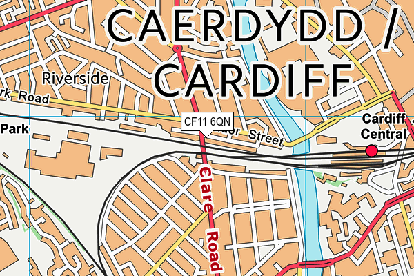 CF11 6QN map - OS VectorMap District (Ordnance Survey)
