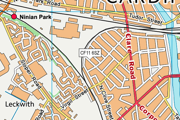 CF11 6SZ map - OS VectorMap District (Ordnance Survey) CF11 6SZ map - OS VectorMap District (Ordnance Survey)