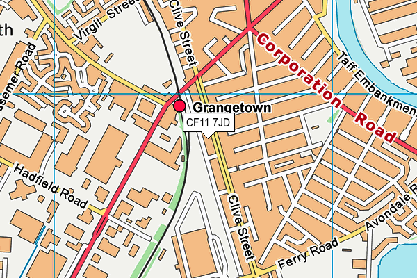 CF11 7JD map - OS VectorMap District (Ordnance Survey) CF11 7JD map - OS VectorMap District (Ordnance Survey)