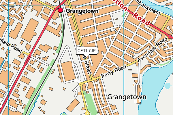 CF11 7JP map - OS VectorMap District (Ordnance Survey) CF11 7JP map - OS VectorMap District (Ordnance Survey)